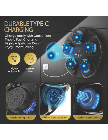 Máquina de Boxeo Musical ZEAL'N LIFE Ajustable 9 Modos