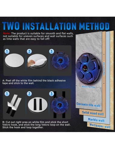Máquina de Boxeo Musical ZEAL'N LIFE Ajustable 9 Modos