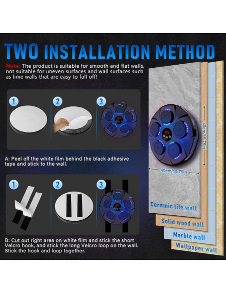 Máquina de Boxeo Musical ZEAL'N LIFE Ajustable 9 Modos
