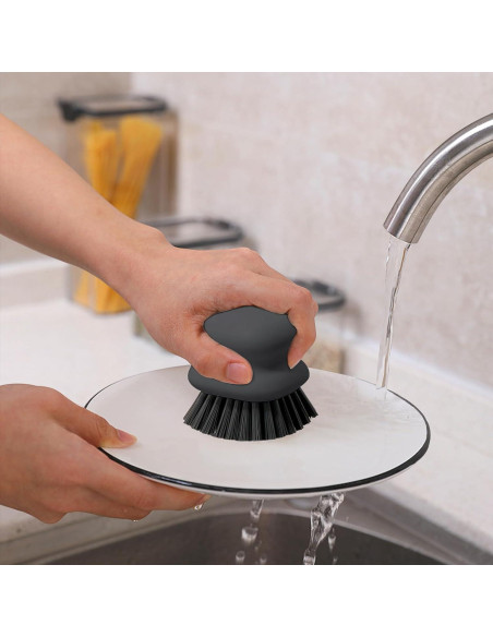 Cepillo de Platos CD HOME con Mango Antideslizante Negro