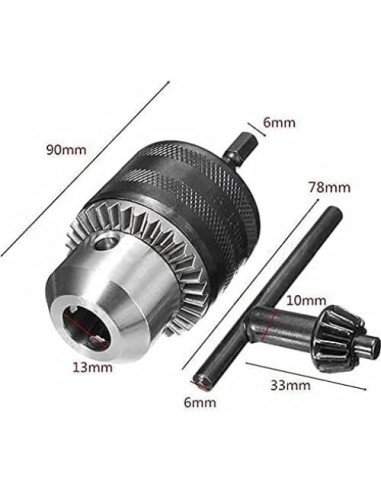 Chuck de Perforación Thomegoods 1/2-20UNF 1.5-13mm con Adaptador