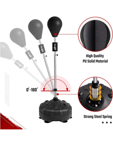 Saco de Boxeo Yes4All con Soporte Ajustable y Bola Reflexiva