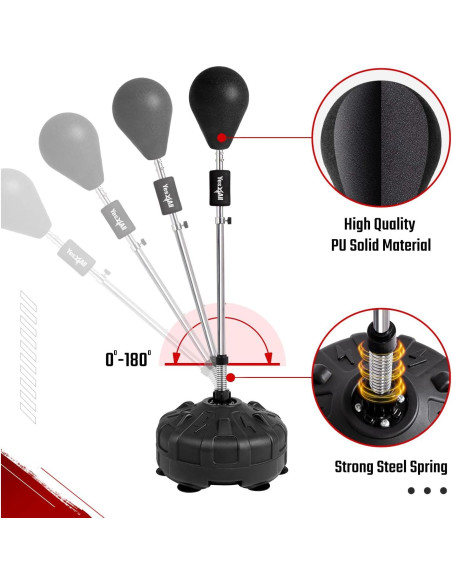 Saco de Boxeo Yes4All con Soporte Ajustable y Bola Reflexiva