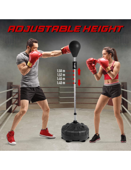 Saco de Boxeo Yes4All con Soporte Ajustable y Bola Reflexiva