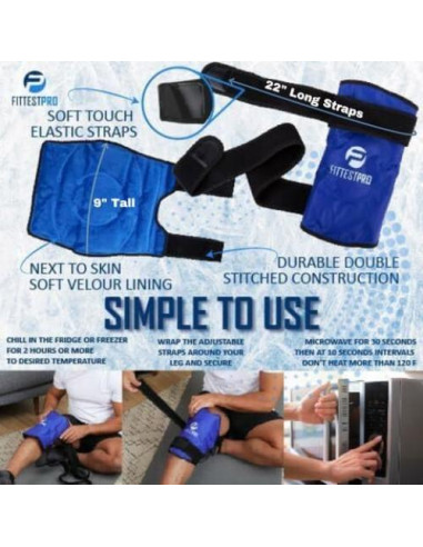 Rodillera Fittest Pro con Paquete de Hielo Reutilizable