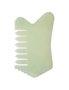 Peine de Masaje de Jade Healifty 8.89cm - Gua Sha Cuero Cabelludo
