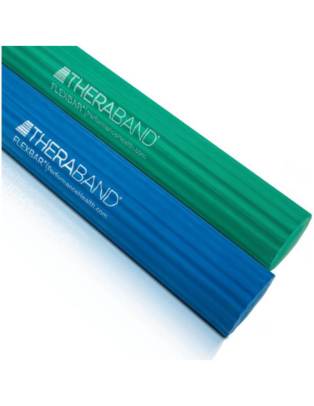 Barra de Terapia THERABAND FlexBar Verde/Azul - Mediana-Pesada
