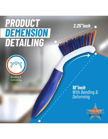 Cepillo de Limpieza de Lechada Bring It On 20 cm Ergonómico