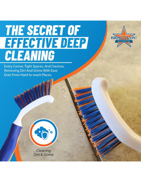 Cepillo de Limpieza de Lechada Bring It On 20 cm Ergonómico