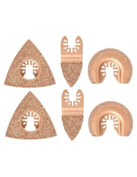 Cuchillas de Multiherramienta Oscilante Ettonsun 6 Pcs Carburo