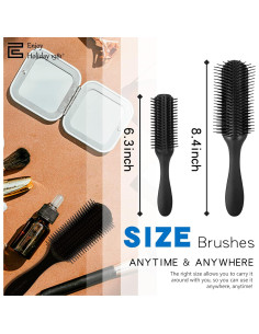 Cepillo Acolchado Enjoy Holiday 1981 2 PCS para Cabello 2