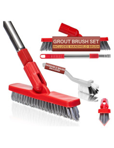 Cepillo de Lechada Fox Trot con Mango Extensible y Cerdas Rígidas