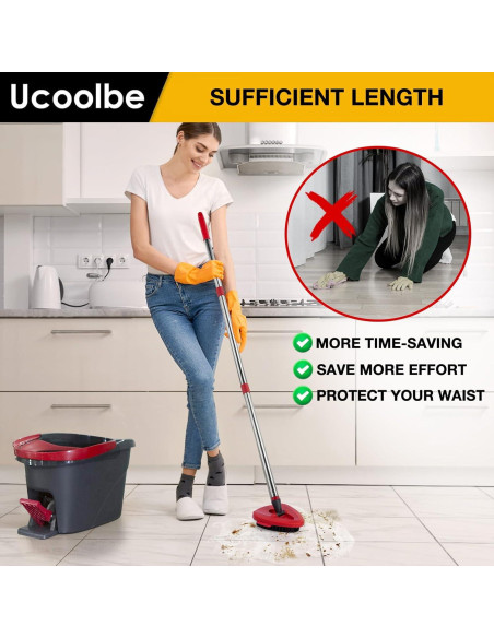 Cepillo Fregona Ucoolbe Spin Mop Repuesto Nylon 130g