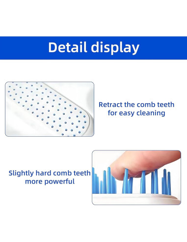 Cepillo de Pelo Autolimpiante CMHX 2 PCS Azul y Rosa