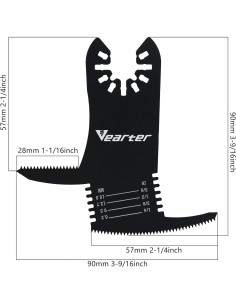 2 Hojas de Sierra Oscilante Vearter para Paneles de Yeso 2