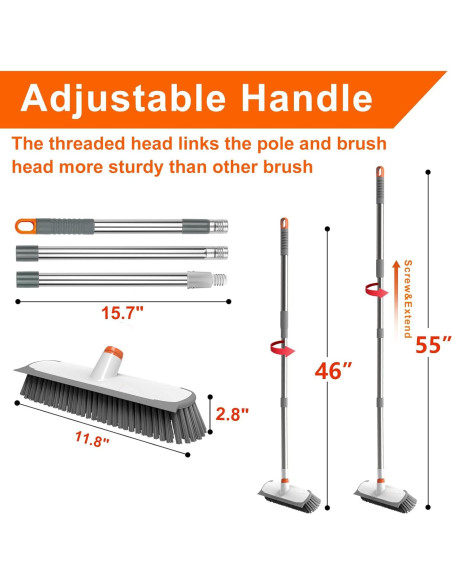 Cepillo de Fregado de Suelo BITOPE 2 en 1 Extensible 30 cm Cepillo de Fregado de Suelo BITOPE 2 en 1 Extensible 30 cm