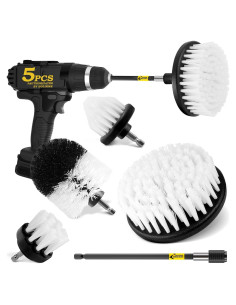 Holikme Kit de Cepillos para Taladro - 5 Accesorios de Limpieza