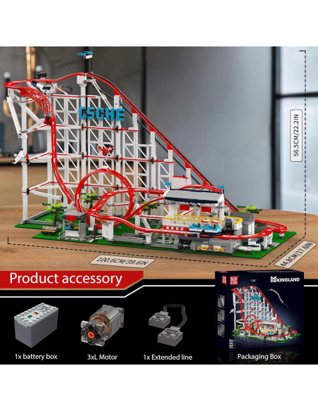 Set de Construcción Mould King Montaña Rusa 3646 Piezas