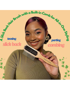 Cepillo de Cerda de Jabalí GranNaturals con Peine para Peinar 2