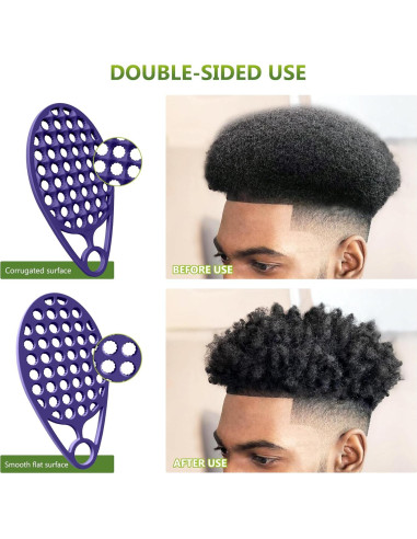 Cepillo Rizado de Silicona KOUPA para Rizos Afro 2 Piezas