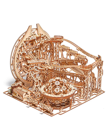 Wood Trick Carrera de Canicas Eléctrica 3D - 38x36 cm