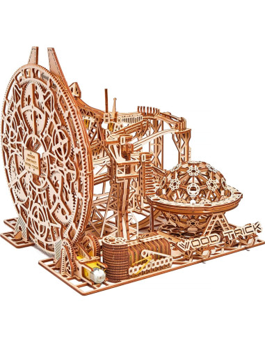 Wood Trick Carrera de Canicas Eléctrica 3D - 38x36 cm