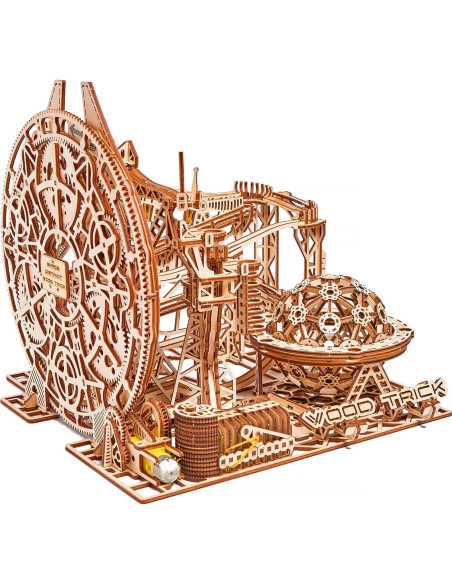 Wood Trick Carrera de Canicas Eléctrica 3D - 38x36 cm