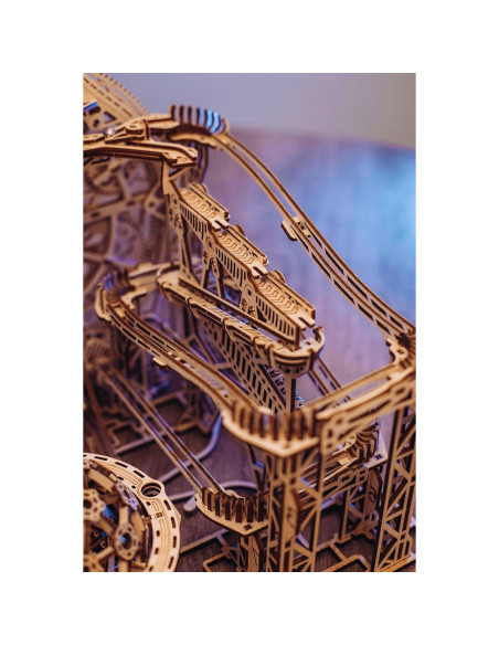 Wood Trick Carrera de Canicas Eléctrica 3D - 38x36 cm