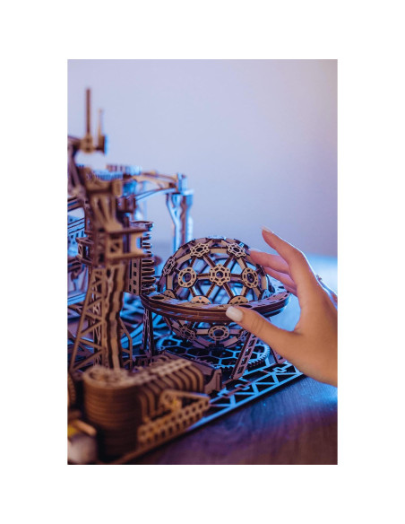 Wood Trick Carrera de Canicas Eléctrica 3D - 38x36 cm