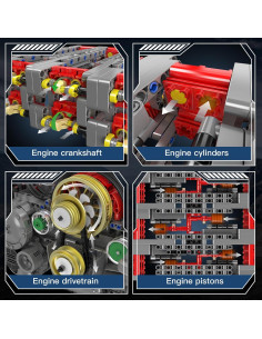 Kit Motor V8 Mould King 10181 2375 Piezas STEM 14+ 2