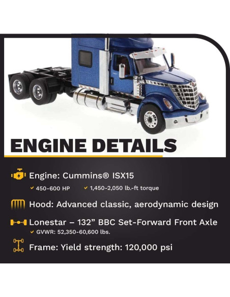 Camión Tractora Diecast Masters International Lonestar 1:50 Camión Tractora Diecast Masters International Lonestar 1:50