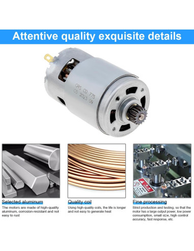 Motor DC 775 16 Dientes 18V ChgImposs para Taladro Eléctrico