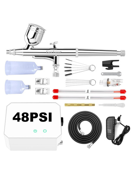 Kit de Aerógrafo Gocheer 48 PSI con Compresor y Boquillas