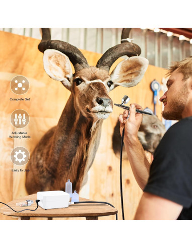 Kit de Aerógrafo Gocheer 48 PSI con Compresor y Boquillas