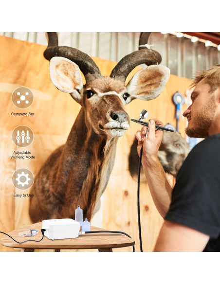 Kit de Aerógrafo Gocheer 48 PSI con Compresor y Boquillas