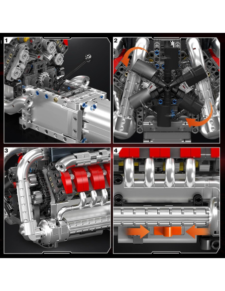 Mould King Motor V8 1169 Piezas Kit de Construcción STEM