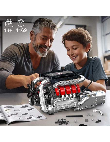 Mould King Motor V8 1169 Piezas Kit de Construcción STEM