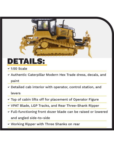 Tractor de Oruga Caterpillar D5 LGP Diecast 1:50 VPAT