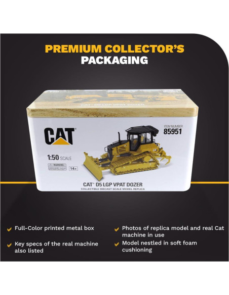 Tractor de Oruga Caterpillar D5 LGP Diecast 1:50 VPAT