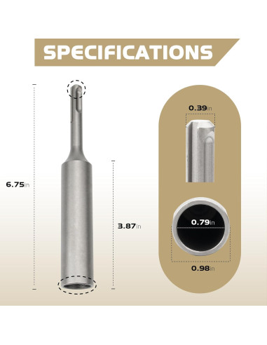 Conductor de Varilla de Tierra SDS Plus SyunsXoon 20 mm