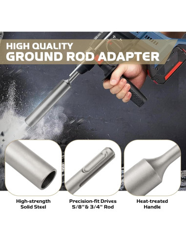 Conductor de Varilla de Tierra SDS Plus SyunsXoon 20 mm