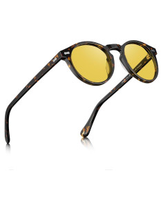 Gafas de Conducción Nocturna CARFIA Marco Redondo Amarillo