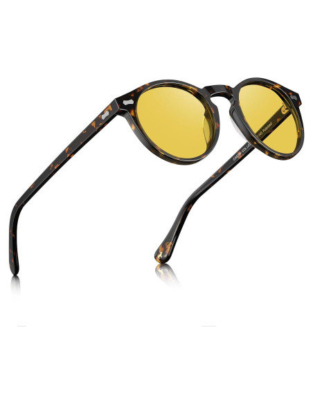 Gafas de Conducción Nocturna CARFIA Marco Redondo Amarillo