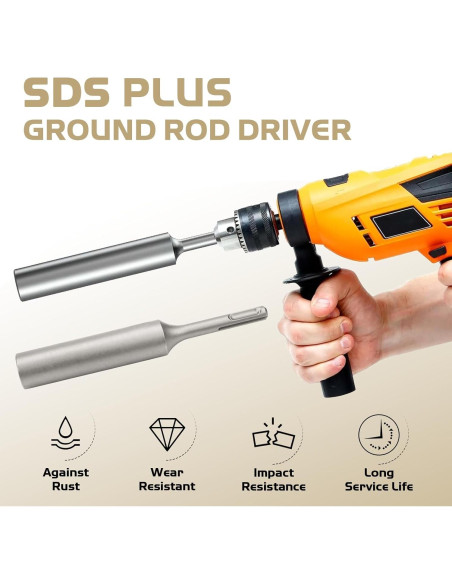 Conductor de Varilla de Tierra SDS Plus SyunsXoon 20 mm