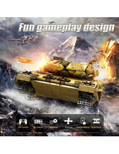 Tanque Leopard 2 Mould King 1091 Piezas Control Remoto APP 2