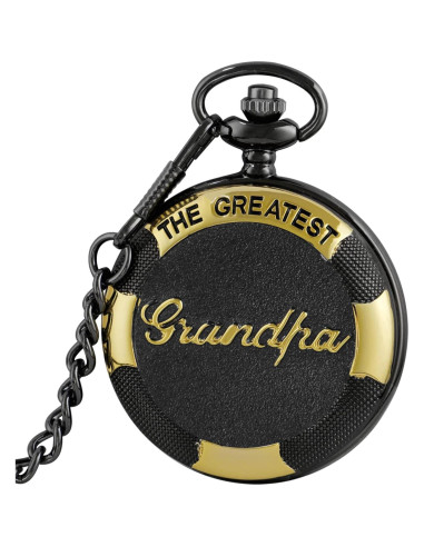 Reloj de bolsillo SwitchMe PK062901 cuarzo negro con cadena