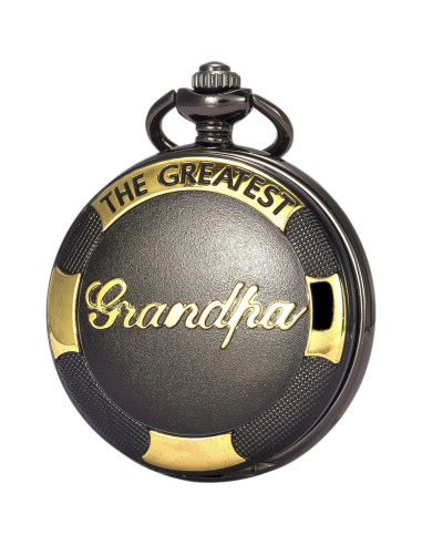 Reloj de bolsillo SwitchMe PK062901 cuarzo negro con cadena