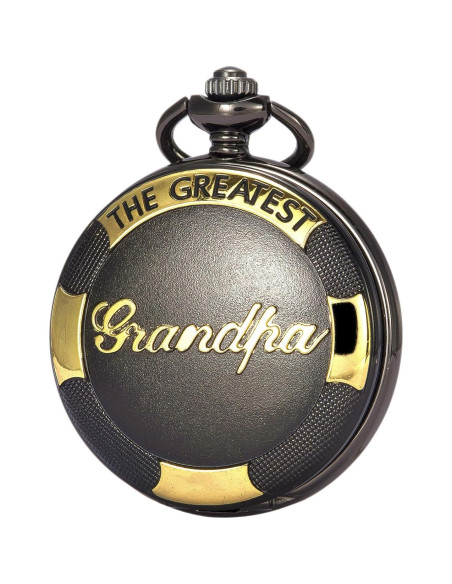 Reloj de bolsillo SwitchMe PK062901 cuarzo negro con cadena