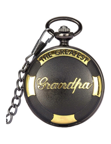 Reloj de bolsillo SwitchMe PK062901 cuarzo negro con cadena