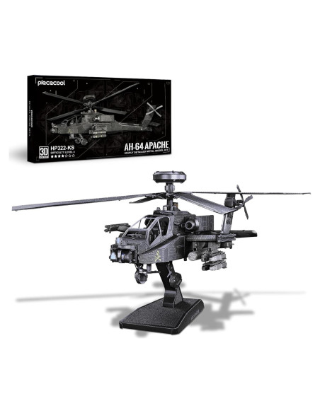 Modelo 3D de Metal Piececool AH-64 Apache 145 Piezas